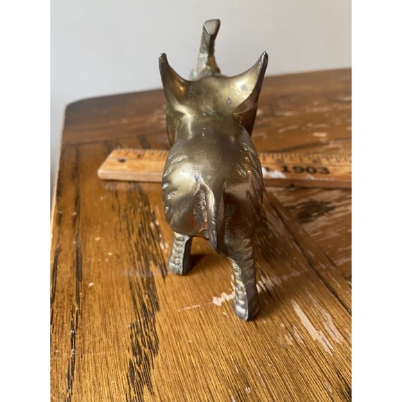 Vintage Solid Brass Elephant Figurine 4" - Picture 6 of 7